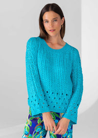 Kiara 23 1/2'' Long Sleeves Crochet Sweater