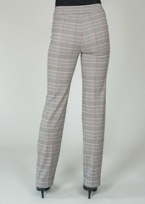 Willa Plaid Fabric 30" Straight Pant