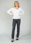 Marielle Plaid  Straight Leg Pant 30"  W/ Pockets