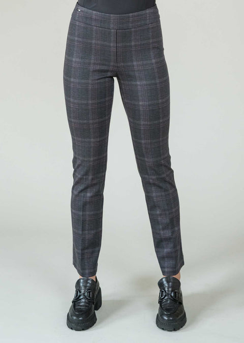 Marielle Plaid 28" Straight Ankle Pant