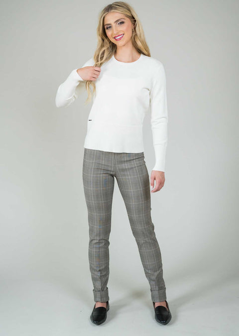 Feline Plaid 29" Ankle Pant W/Pockets