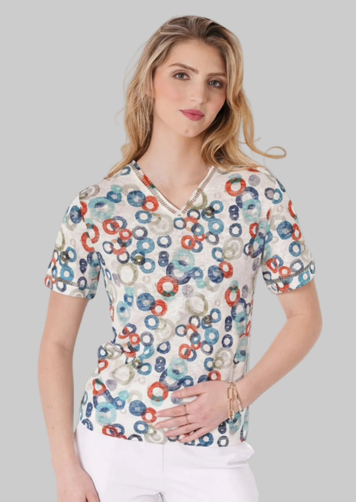 Bubble V-Neck with Cut Out Detail