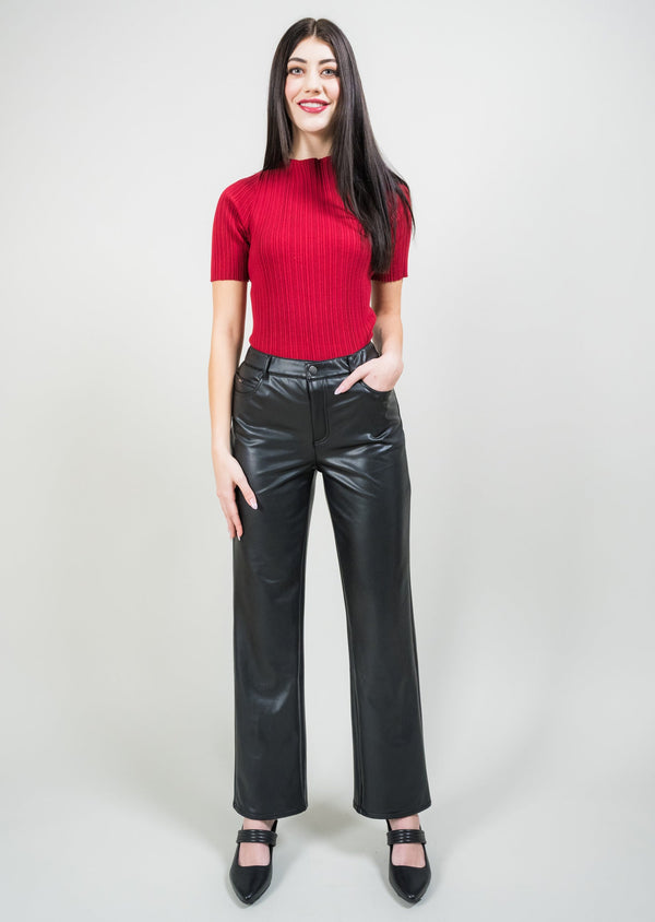 ARDEN PLEATHER 30" Straight Leg Five Pocket Jean