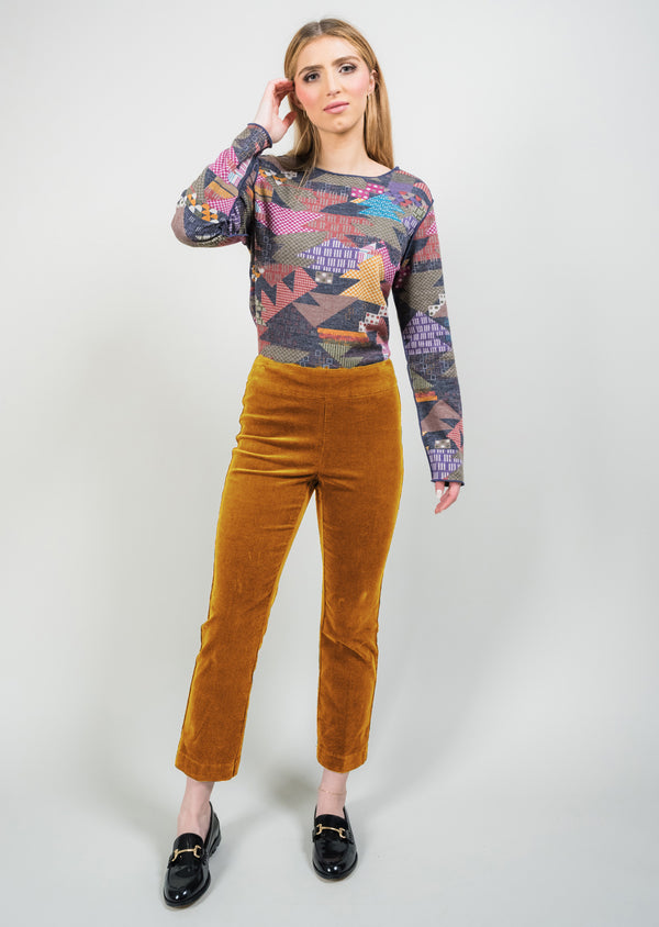 Charlene Corduroy 28" Straight Leg Ankle Pant