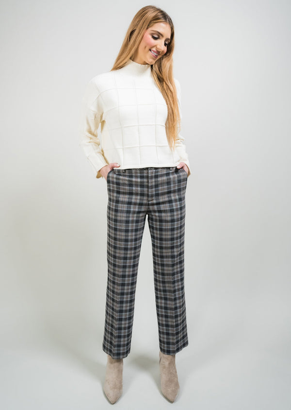 Elise Plaid 28" Ankle Trouser