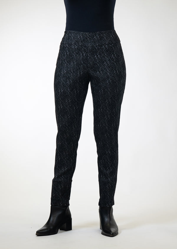 Onyx Crosshatch 28" Cigarette Pant