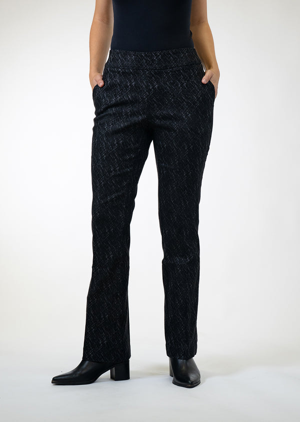 Onyx Crosshatch 31" Mini Flair Pant