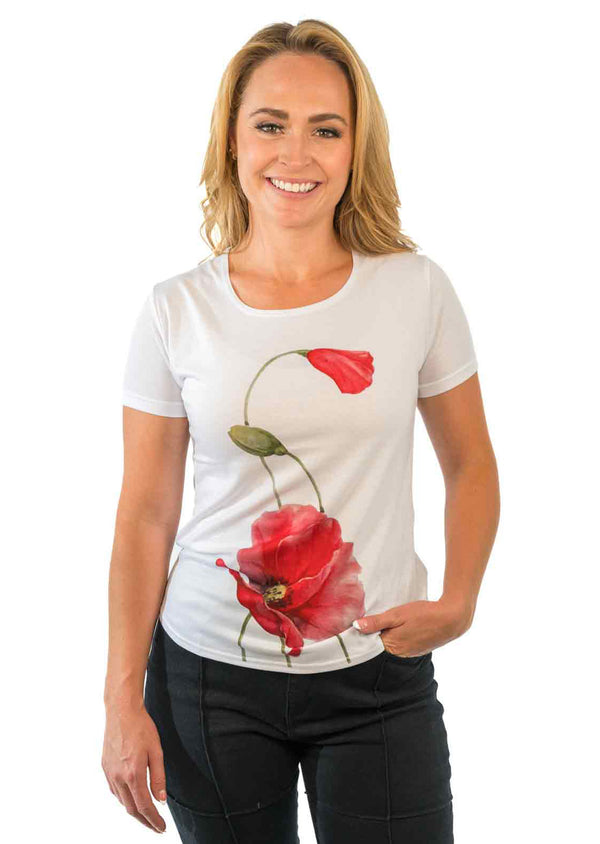 Red U-Neck T-Shirt