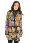 Printed double knit coat