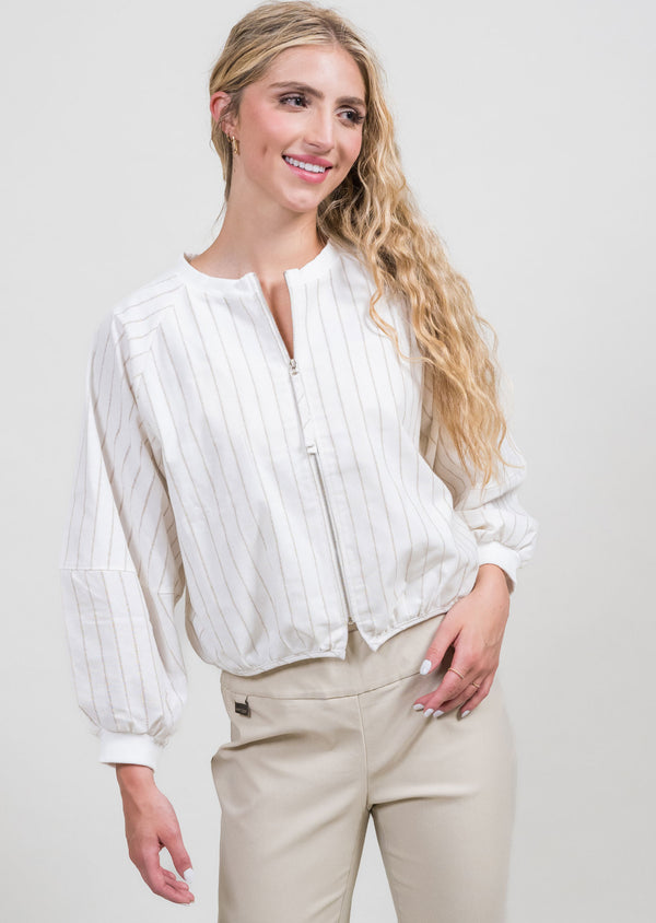White Pinstripe Jacket