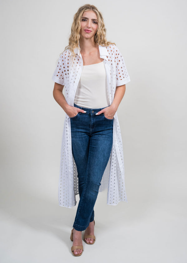 White Eyelet Topper