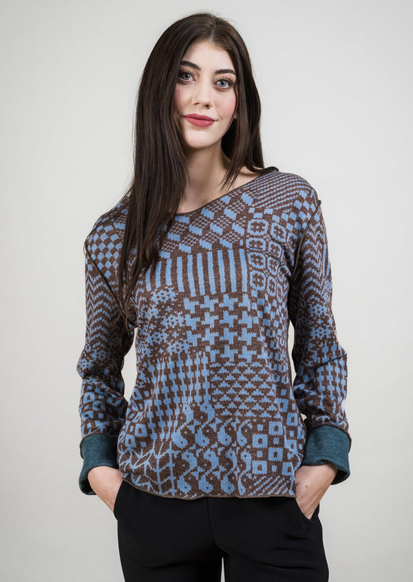 Reversible Nordic Print V-Neck