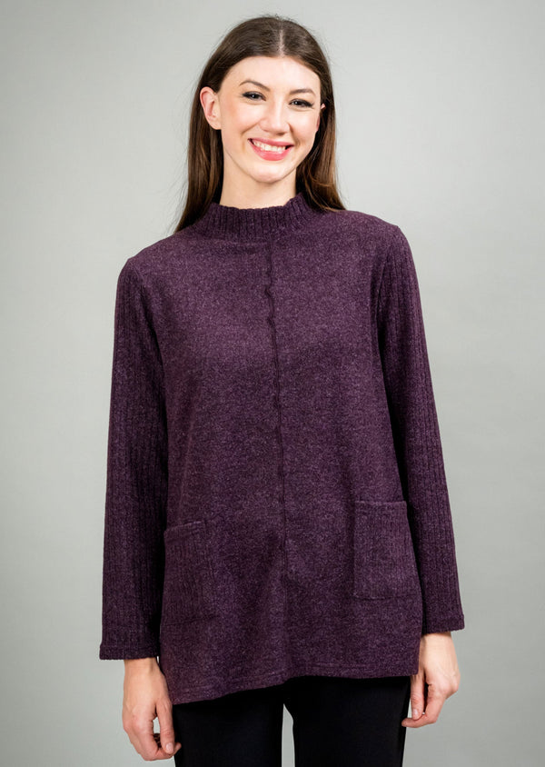 RIB DETAIL TUNIC WITH POCKETS