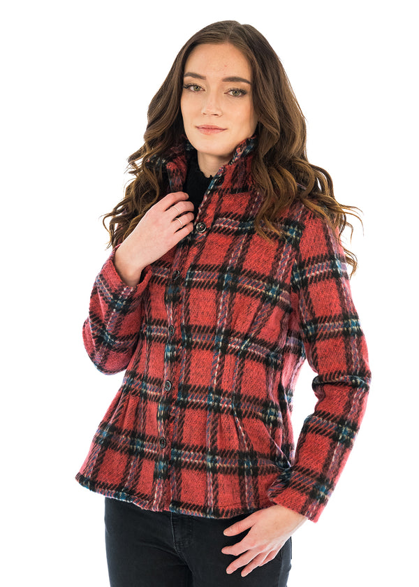 Wire Collar Button Front Jacket