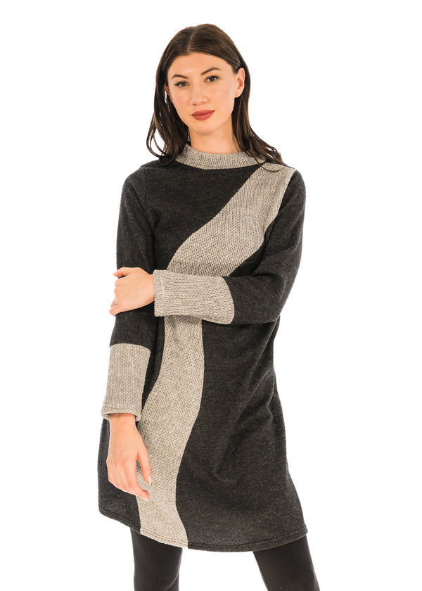 Dress with Contrast Panels