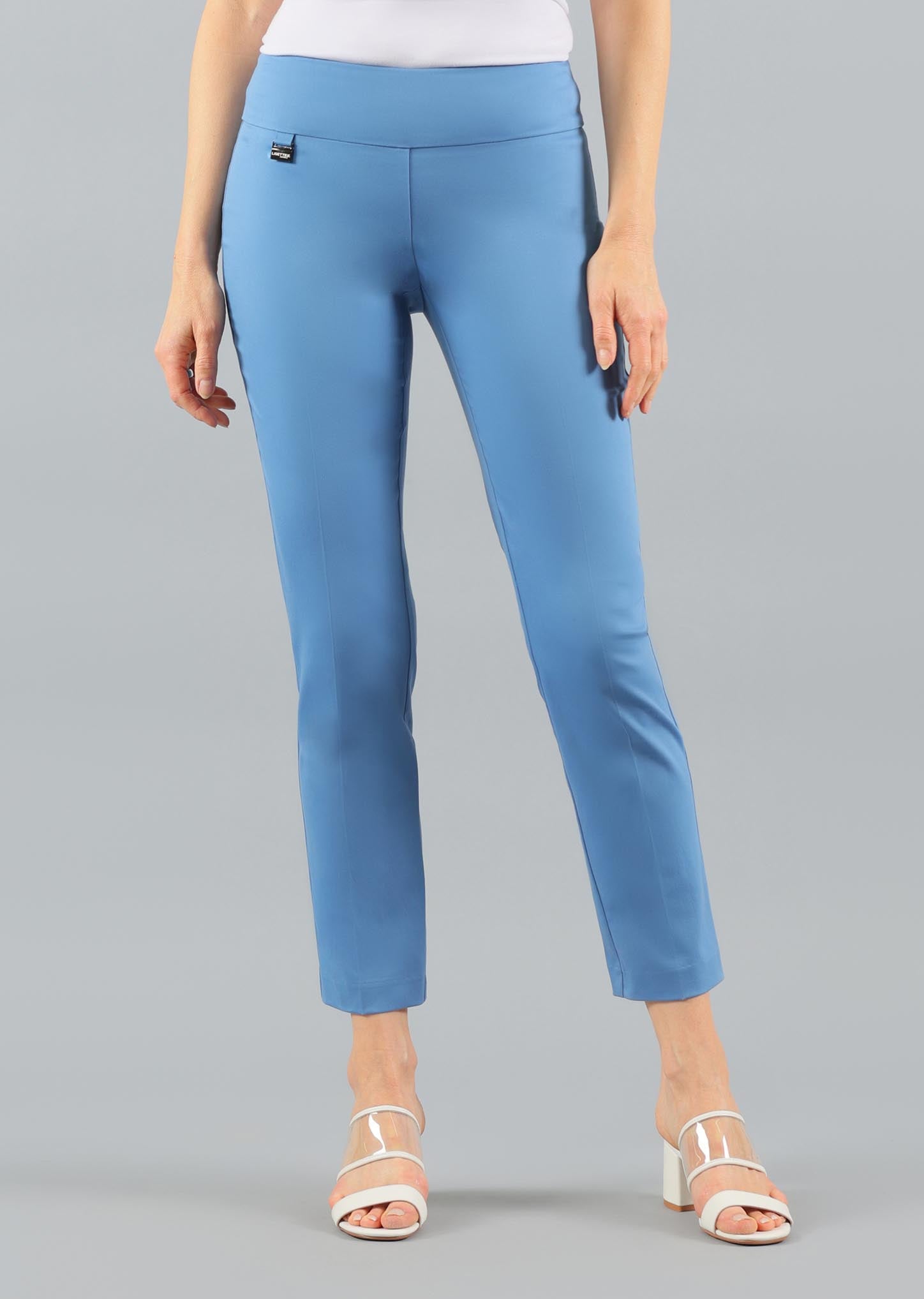 Women's Juliet Ponte Trim Detail Ankle Pants in Dark Blue size 4